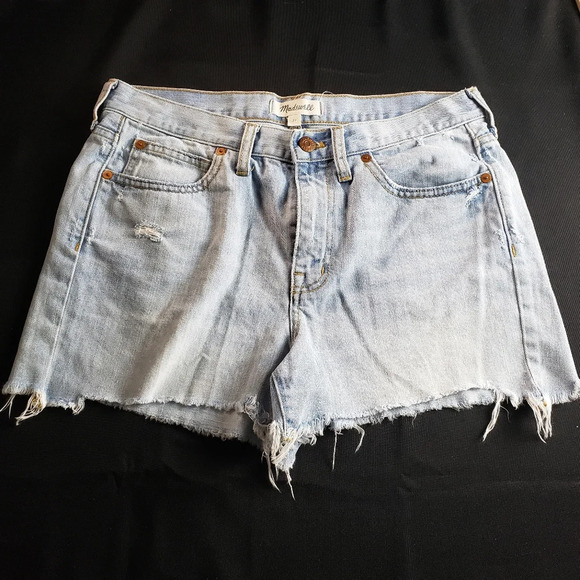 Madewell Distressed Light Wash Jean Shorts Wokmen’s‎ 27 - Picture 1 of 5